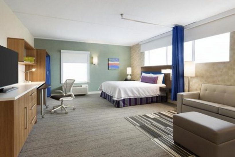 A single hotel room at home2Suites