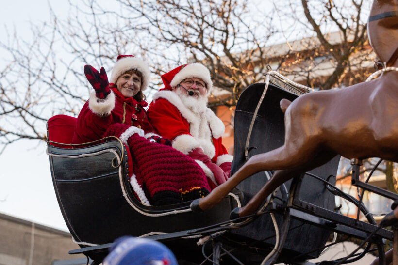 Mr. and Ms. Clause at the Burlington Santa Parade