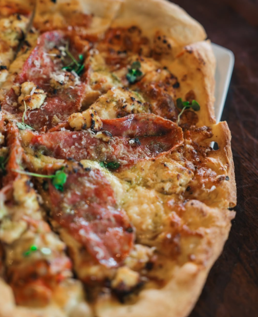 Hand-crafted pizza from Flamborough Hills Golf Club