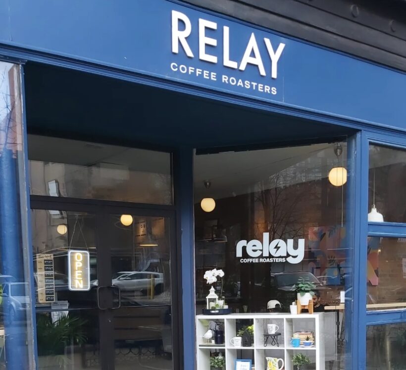 Storefront of Relay Coffee