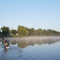 Moonlight Witch Paddle Along the Grand River